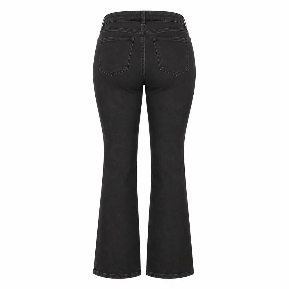 NYDJ Barbara Bootcut Jeans Womens 14 Black Lift Tuck Stretch